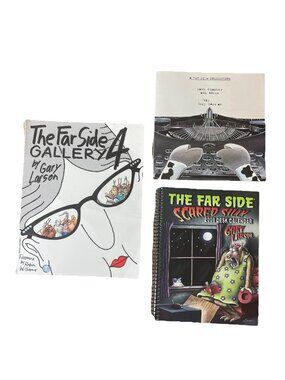 The Far Side Gary Larson Lot Of 3 - Gallery 4, 2008 Desk Calendar & Collection